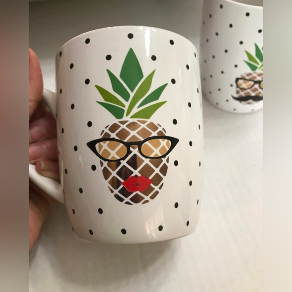 AMERICAN ATELIER (2)  Pineapple Coffee Mugs - Picture 7 of 7